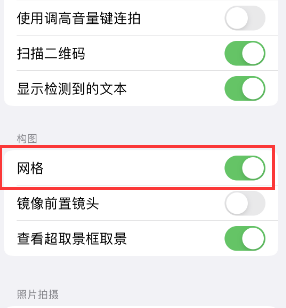 涿州苹果手机维修网点分享iPhone如何开启九宫格构图功能 