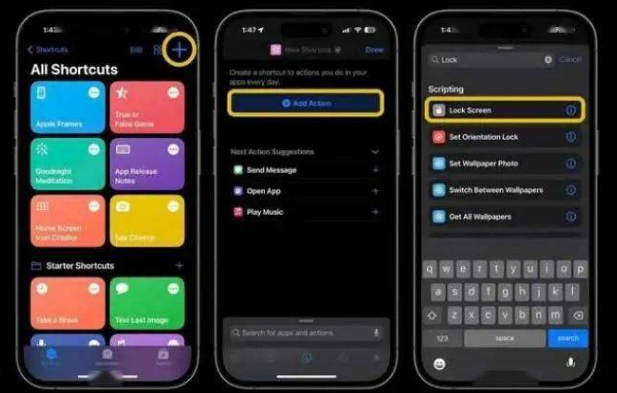 涿州苹果14锁屏维修店分享iPhone14升级iOS16.4后如何创建锁屏快捷方式 